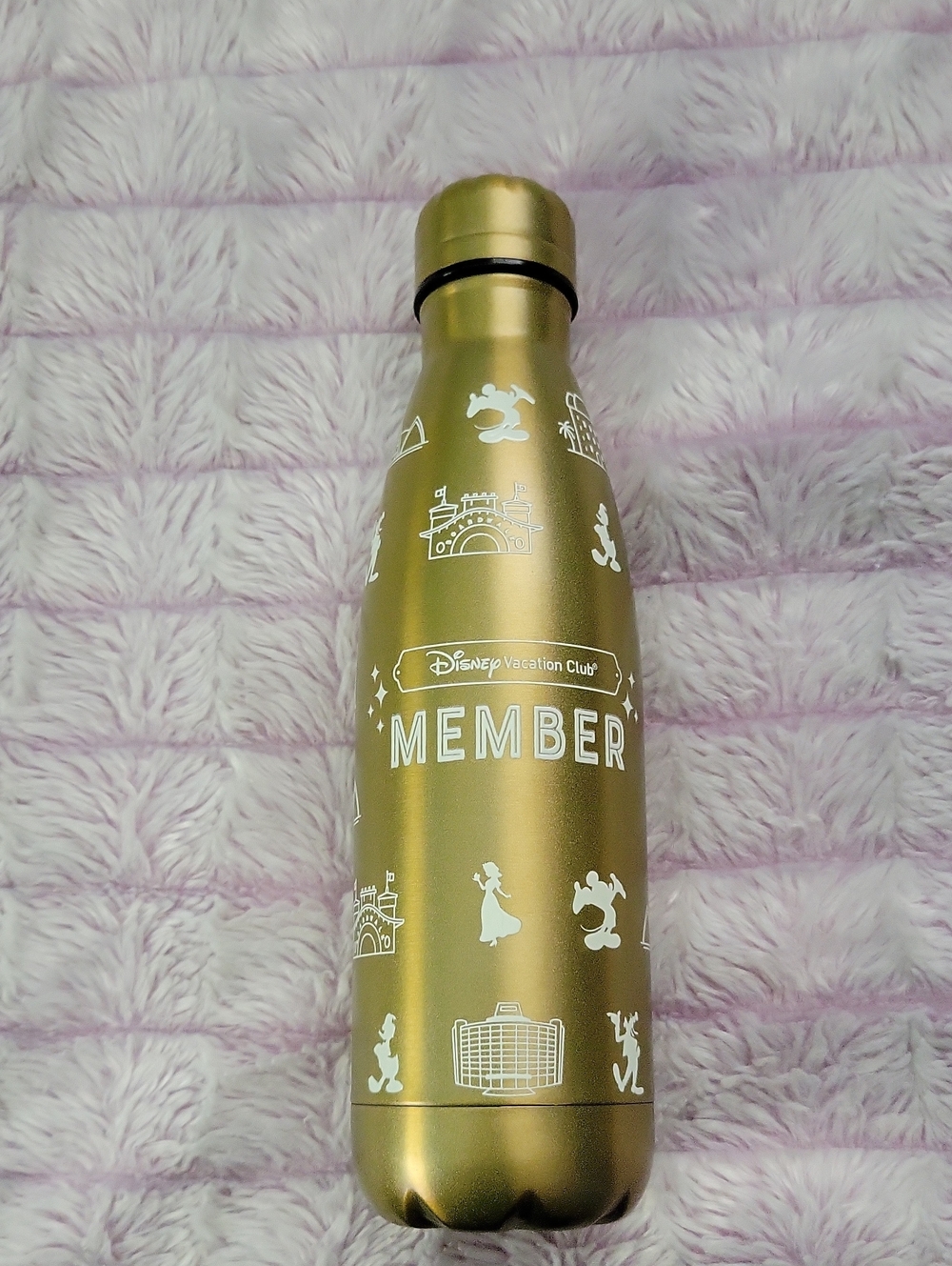 Disney Vacation Club DVC Member Gold Stainless Steel Water Bottle Exclusive
